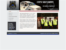 Tablet Screenshot of citysecurity.co.za